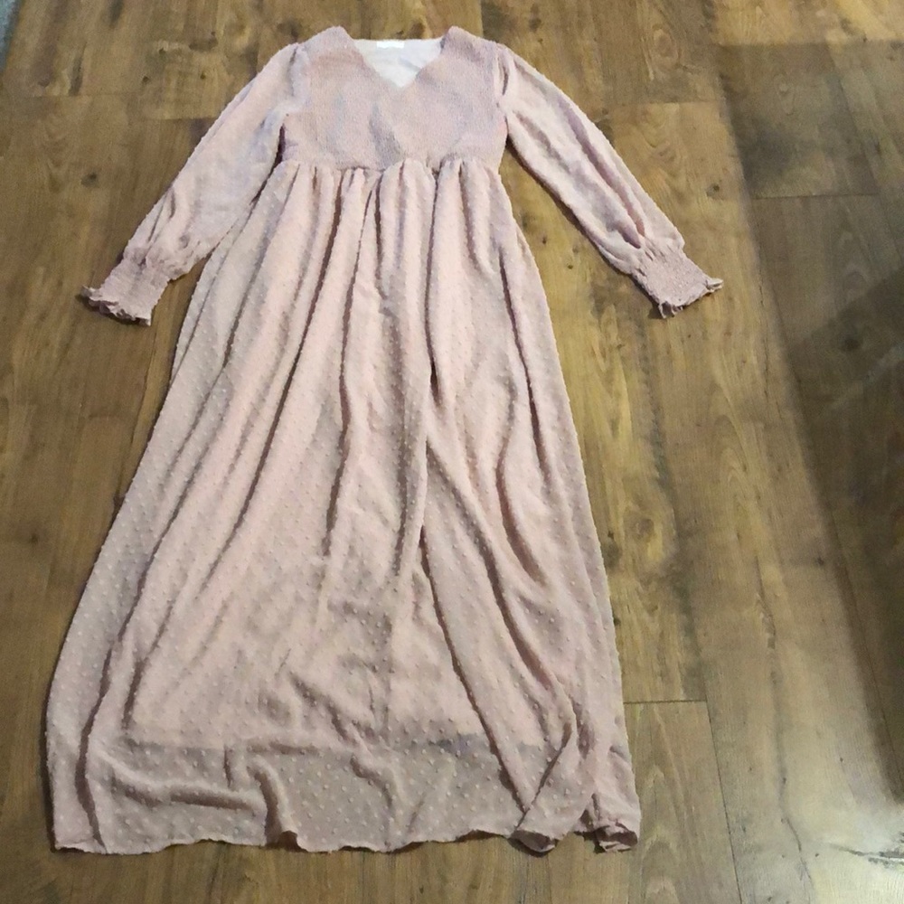 Medium Pink Blush Maternity Dress